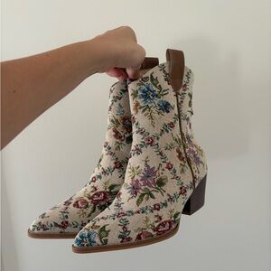 Floral Embroidered Ankle Boots alter’d state